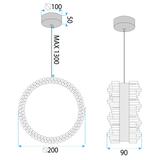 HÄNGANDE LED TAKLAMPA LHJ098-CP GULD