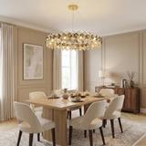 Kristall-pendellampa SWE094-CP 60cm Gold
