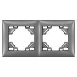 Marco doble para enchufes OSTE JNH014-2F Grey