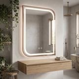 LED-VÄGGSPEGEL ZONE 80x60 BRUSH  ROSE GOLD