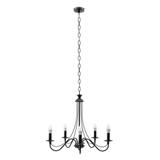 Rustik Takpendlad Lampa APP647-5CP Svart