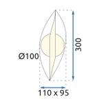 LED vägglampa G031-W Guld
