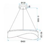 HÄNGANDE TAKLAMPA G144-CP 40 GOLD
