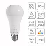 LED-lampa 5 ljusfärger GLS E27 230V 13W 5CCT