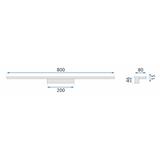 LAMPA KINKIET ŁAZIENKOWY LED ÖVER SPEGEL 80CM APP841-1W FLAT Krom