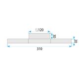 Taklampa LHJ075-C LED-plafond SVART