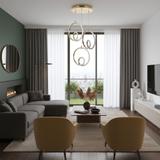 TAKLAMPA HÄNGENDE LED LHJ095-3CP GULD