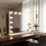 Spegel LED Hollywood Vit 80x60