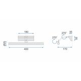 LAMPA VÄGGLAMPA BADRUM LED ÖVER SPEGEL 5W 40CM APP364-1W KROM