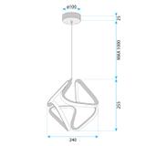 HÄNGANDE LED-LAMPA G067-CP GULD