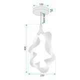 HÄNGLAMPA LED G013-1CP VIT/GULD