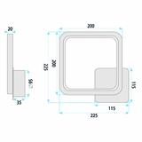 LED vägglampa LHJ122-W Svart