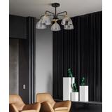 TAKLAMPA HÄNGANDE G085-5C Svart Speglad