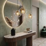 Glaspendellampa loft APP554-1CP 20 cm Guld