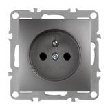 Single grounded socket OSTE JNH001-G Grey