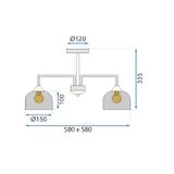 TAKLAMPA HÄNGANDE G085-5C Svart Speglad