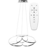 Modern takarmatur LED för tak + FJÄRRKONTROLL APP795-CP Flat Krom
