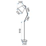 Golvstående lampa Asti B APP542-1F
