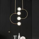 Hänglampa Glas-Kulor APP639-4CP Guld