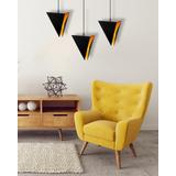 TRIANGELFORMAD GEOMETRISK TAKLAMPA TRIPPEL APP254-3CP SVART