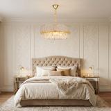 Kristall-pendellampa SWE107-CP 50cm GOLD