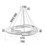 HÄNGANDE LED-LAMPA APP1525-CP60/80 KROM