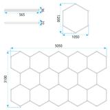 Lampa LED HEXAGON JNH052-H Biała