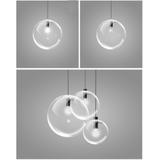 Glaspendellampa i tak med takplafond Lassi 30 cm APP308-1CP Svart