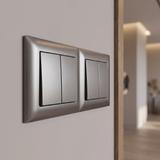 Marco doble para enchufes OSTE JNH014-2F Grey
