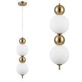 LED taklampa pendel LHJ116-2CP borstat guld