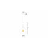 TAKLAMPA I GLAS APP431-1CP VIT