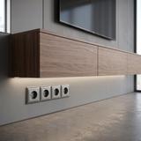 Cadre quadruple pour prises OSTE JNH016-4F Grey