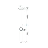 Lång Hängande LED Taklampa APP476-CP Vit