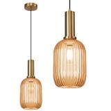 Glaspendellampa i tak med APP458-1CP Orange