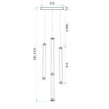 HÄNGLAMPA LED G024-4CPR GULD