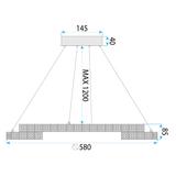 HÄNGANDE LED TAKLAMPA APP1770-CP KROM 60 cm