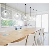Glaspendellampa i tak med takplafond Lassi 30 cm APP308-1CP Svart