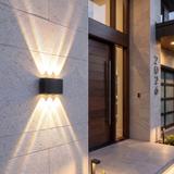 Homlokzati fali lámpa LED JNH040-6G Black