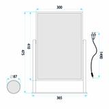 LED-spegel LUMI L.Gold 30x40cm