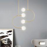 Hänglampa Glas-Kulor APP639-4CP Guld
