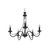 Rustik Takpendlad Lampa APP647-5CP Svart