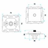 Antenna Socket OSTE JNH012-G WHITE