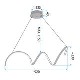 TAKLAMPA HÄNGENDE LED LHJ025-CP KROM