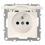 Single grounded socket with flap OSTE JNH005-G Beige