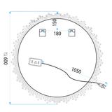 VÄGGSPEGel LED 60 cm YH-3564