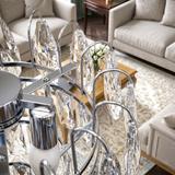Kristall-pendellampa SWE077-CP 30cm Chrome
