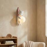 VÄGGLAMPA NALLE I TRÖJA G168-1W ROSA