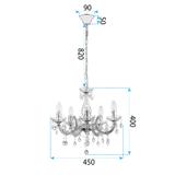 HÄNGANDE TAKLAMPA EBT004-5CP TRANSPARENT