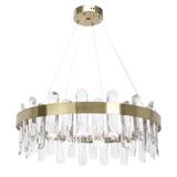 LED-kristall-pendellampa SWE074-1CP 50cm Brushed Gold