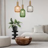 Glaspendellampa i tak med APP458-1CP Orange